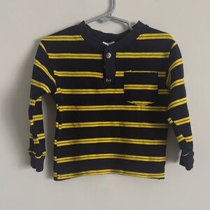 Kids Striped Black and Yellow Shirt